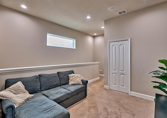 view of carpeted living room