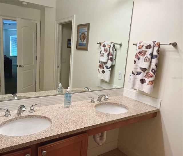 bathroom with vanity