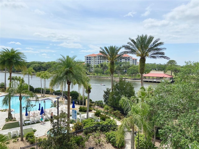 view of water feature