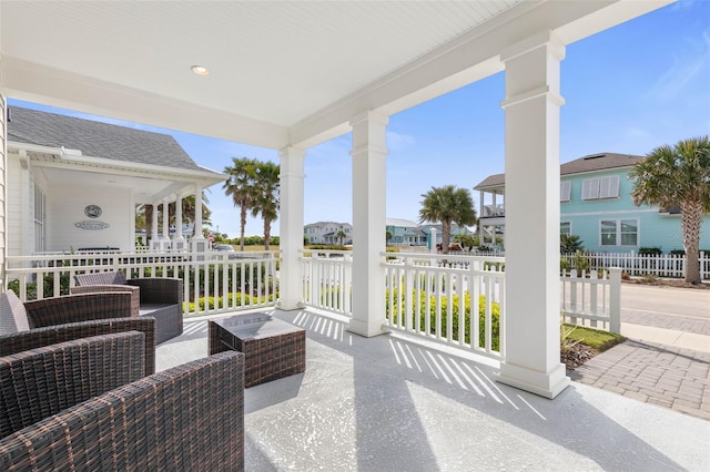 view of patio with covered porch