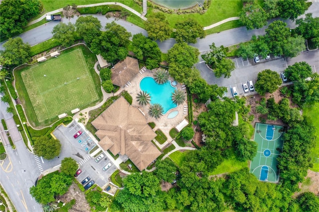 birds eye view of property