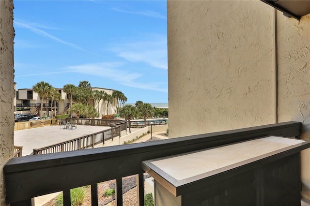 balcony with a patio