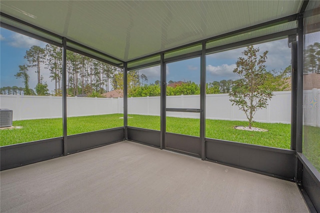 unfurnished sunroom featuring a healthy amount of sunlight