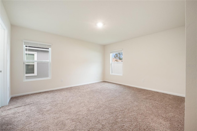 view of carpeted empty room