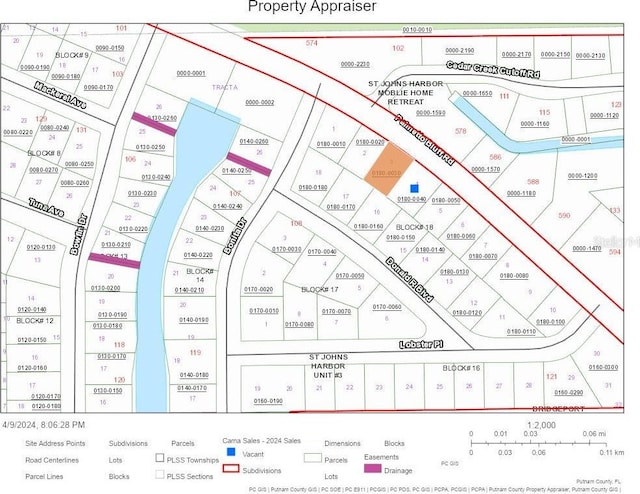 581 Palmetto Bluff Rd, Palatka FL, 32177 land for sale