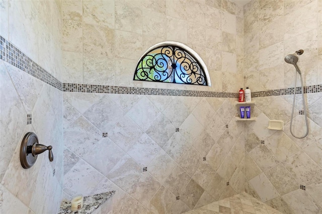 room details with tiled shower