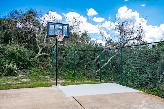 view of basketball court