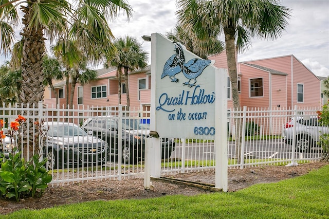 view of community sign