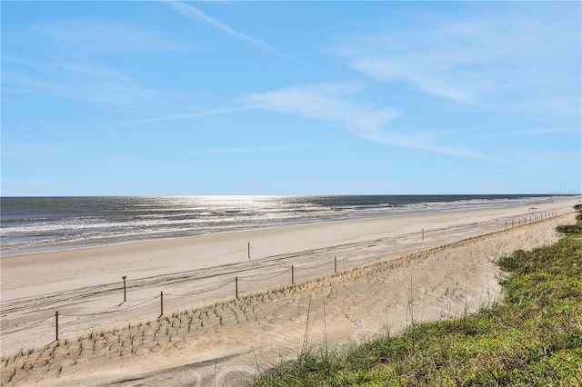 water view with a view of the beach