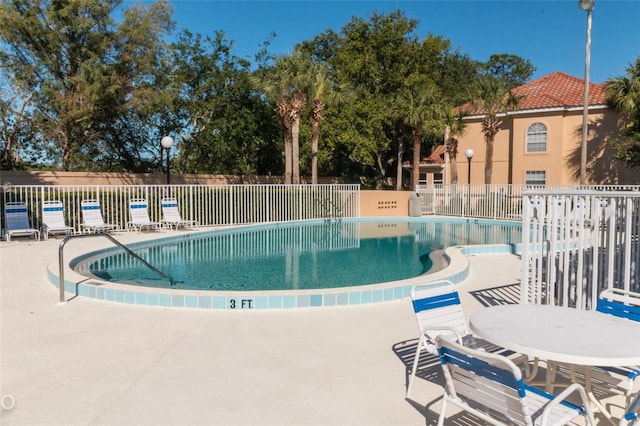 view of pool with a patio