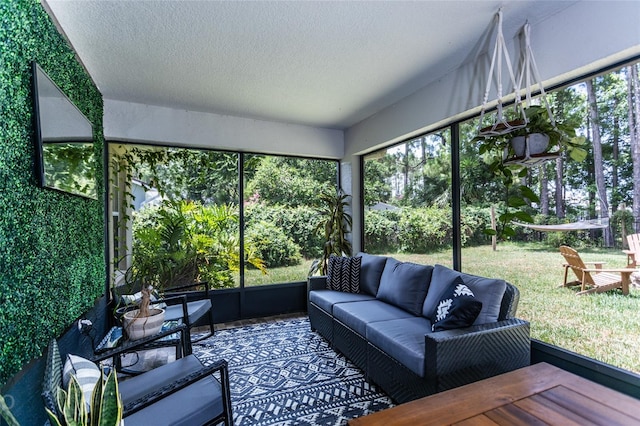 sunroom / solarium with a healthy amount of sunlight