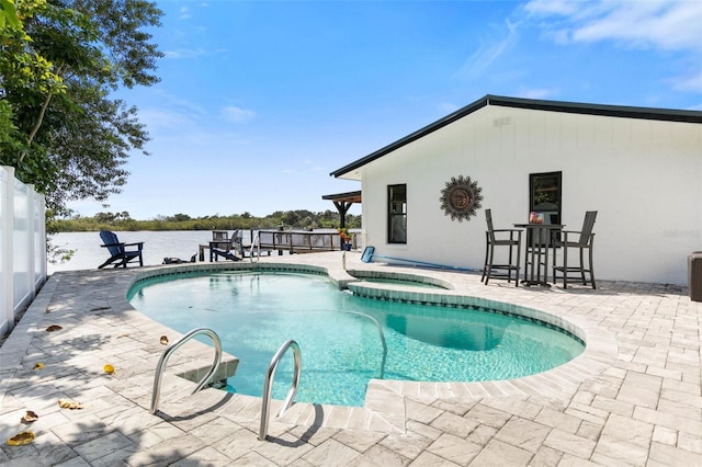 view of pool featuring a patio area