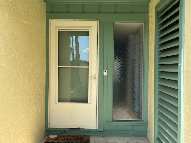 view of doorway to property