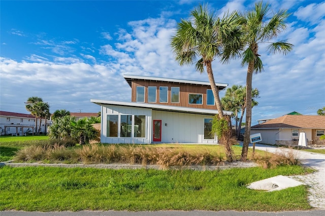 view of contemporary home