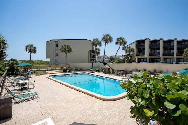 view of pool with a patio