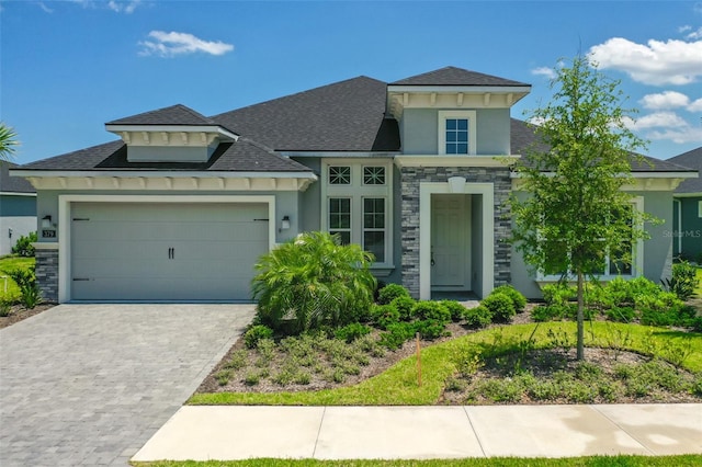 view of front of home featuring a garage