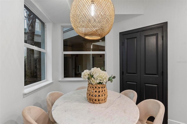 view of dining area