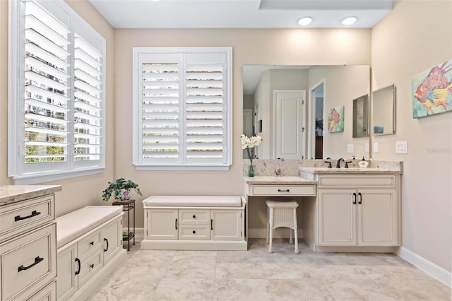 bathroom with vanity