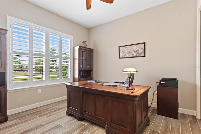 office with ceiling fan