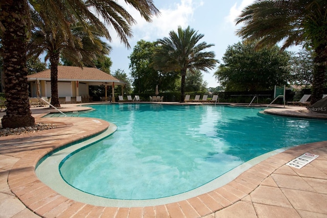 view of pool with a patio area