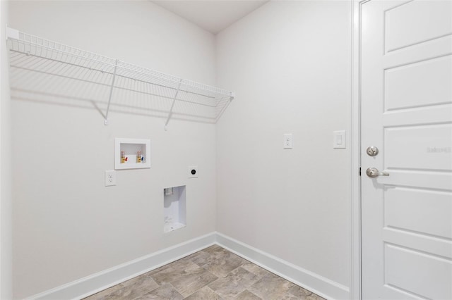 laundry room featuring hookup for a washing machine and electric dryer hookup