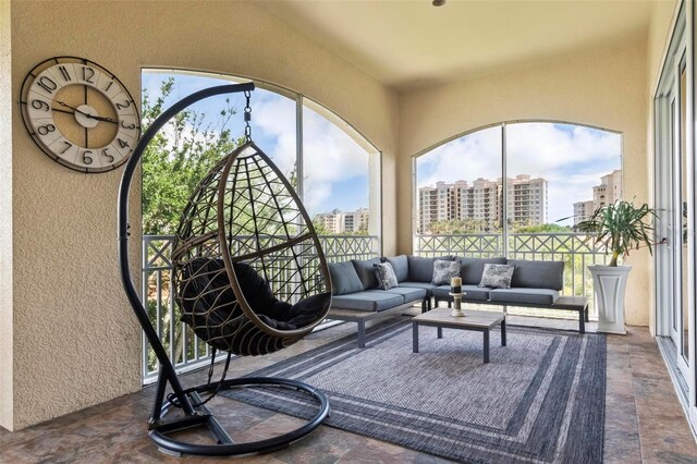 view of sunroom