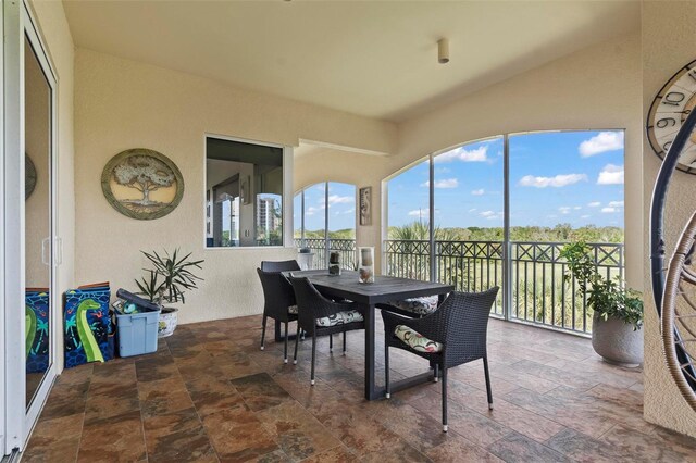 view of sunroom