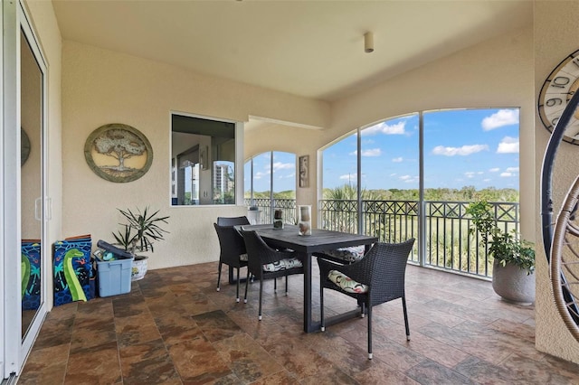 view of sunroom
