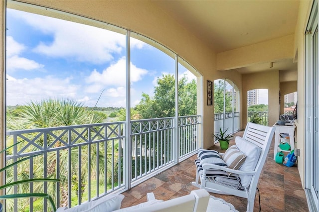 view of sunroom / solarium