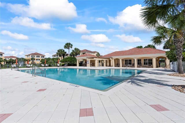 view of pool with a patio