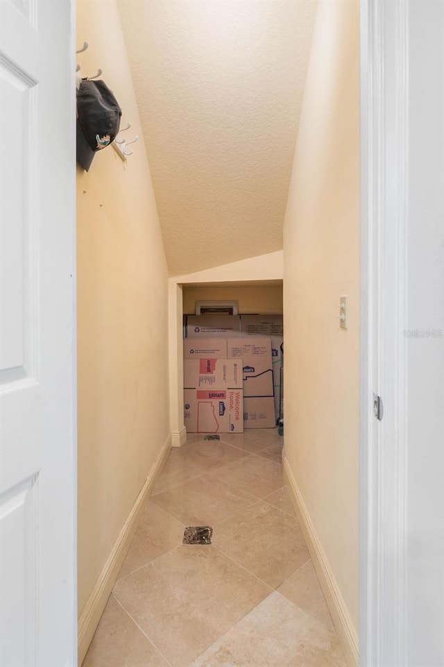 interior space with vaulted ceiling