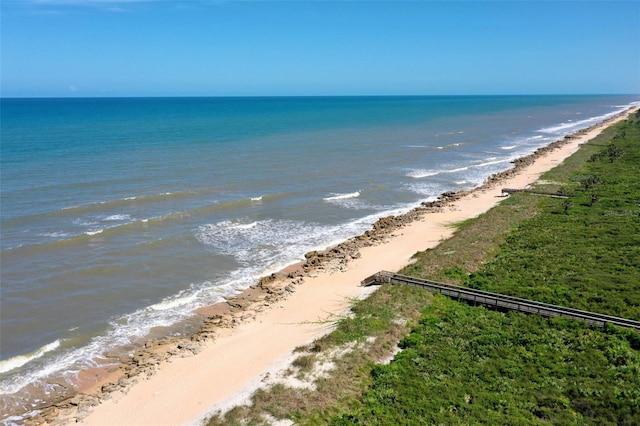 water view featuring a beach view