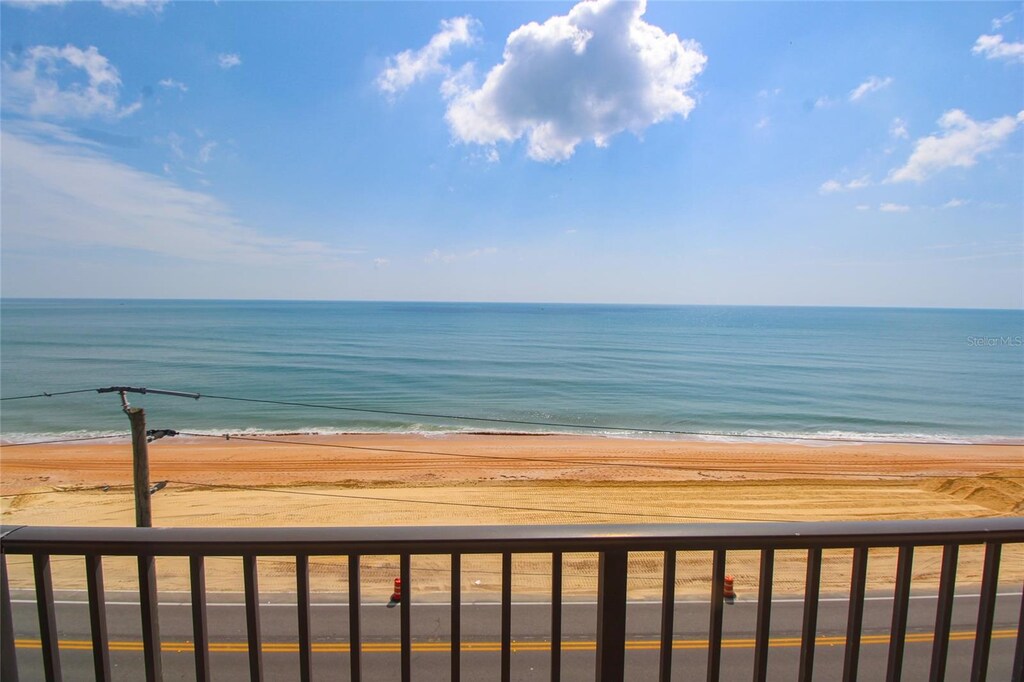 water view featuring a beach view