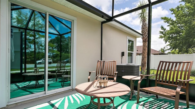 view of sunroom