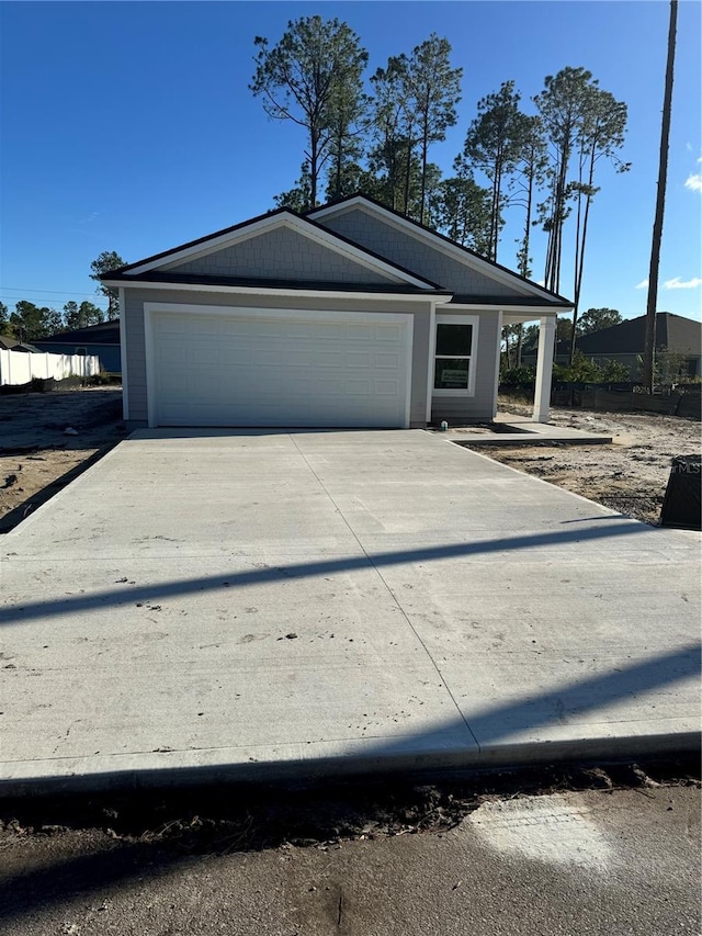 view of front of house featuring a garage