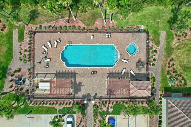 birds eye view of property