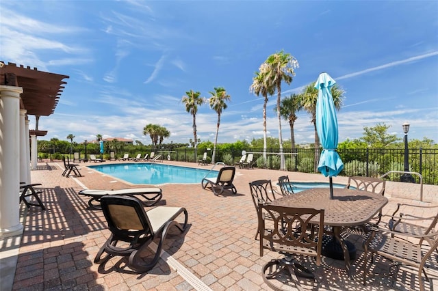 view of pool with a patio area