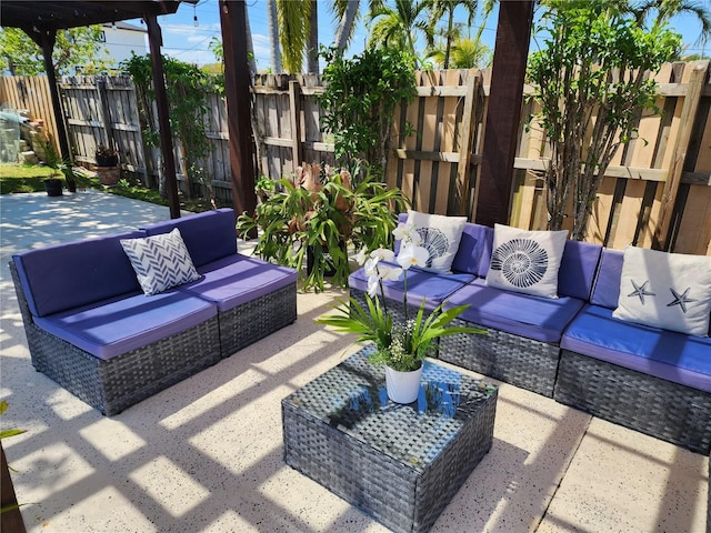 10611 SW 164th St, Miami, FL 33157 - view of patio / terrace with an outdoor hangout area