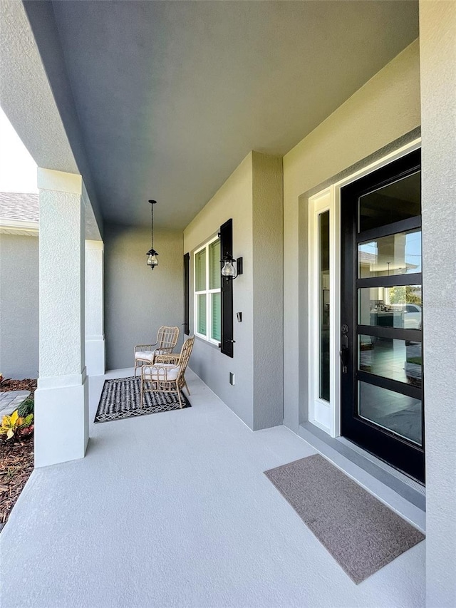 view of patio with covered porch