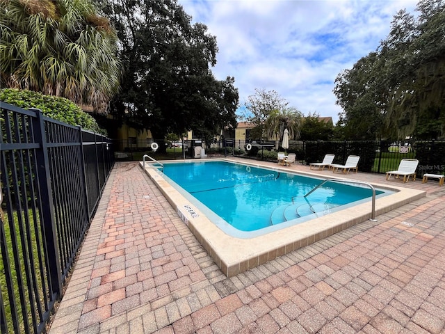 view of pool with a patio area