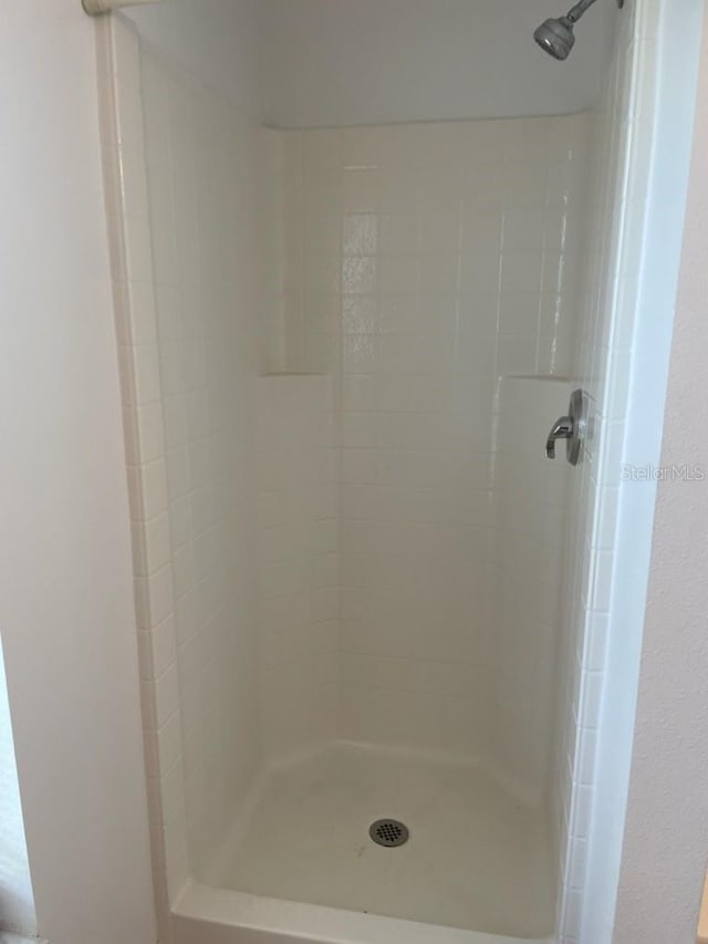 bathroom featuring walk in shower