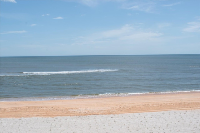 view of water feature featuring a beach view