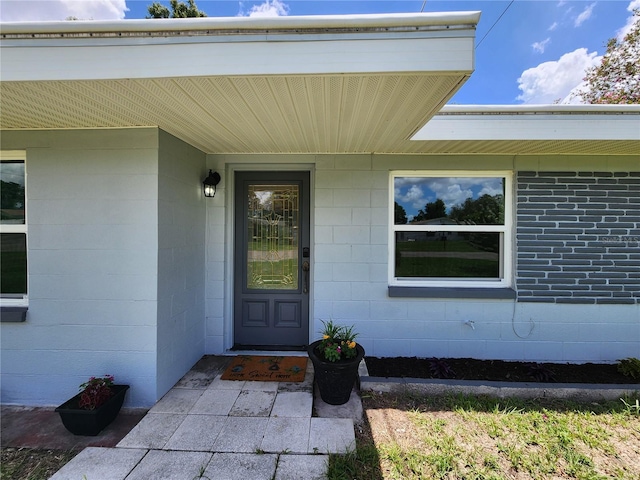 view of doorway to property