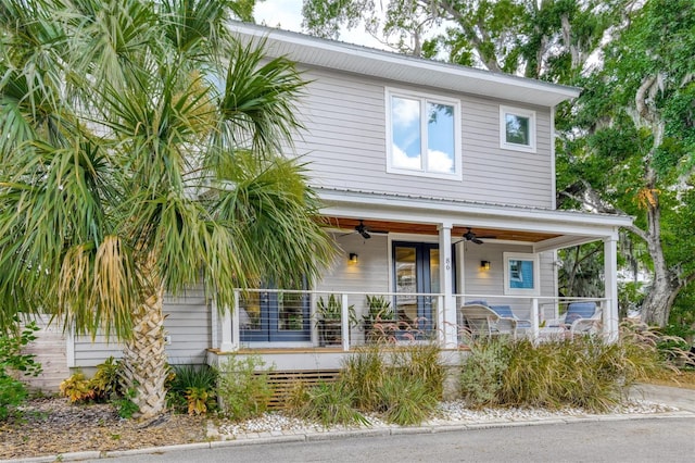 view of front of house featuring covered porch