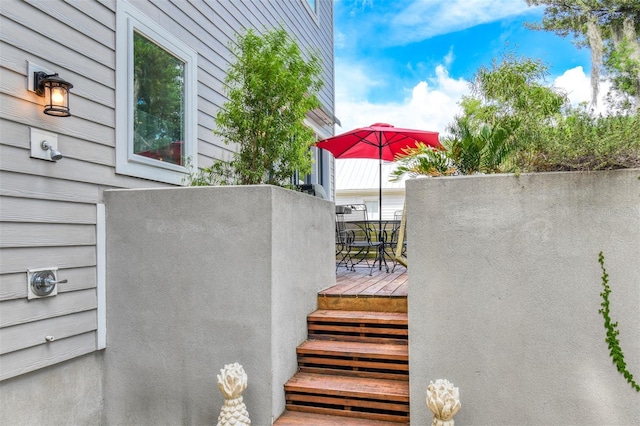 view of stairs