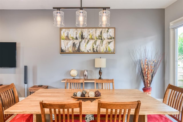 view of dining area