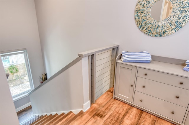 interior space with hardwood / wood-style floors