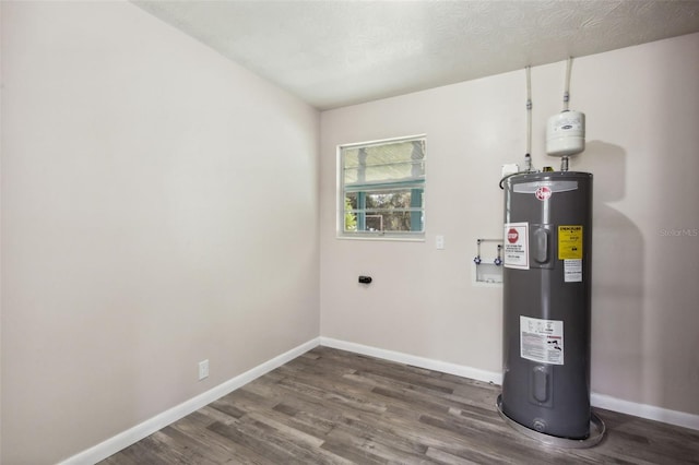 utility room featuring electric water heater