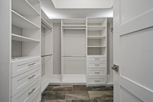 view of walk in closet