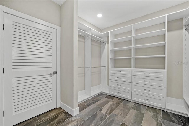 view of walk in closet